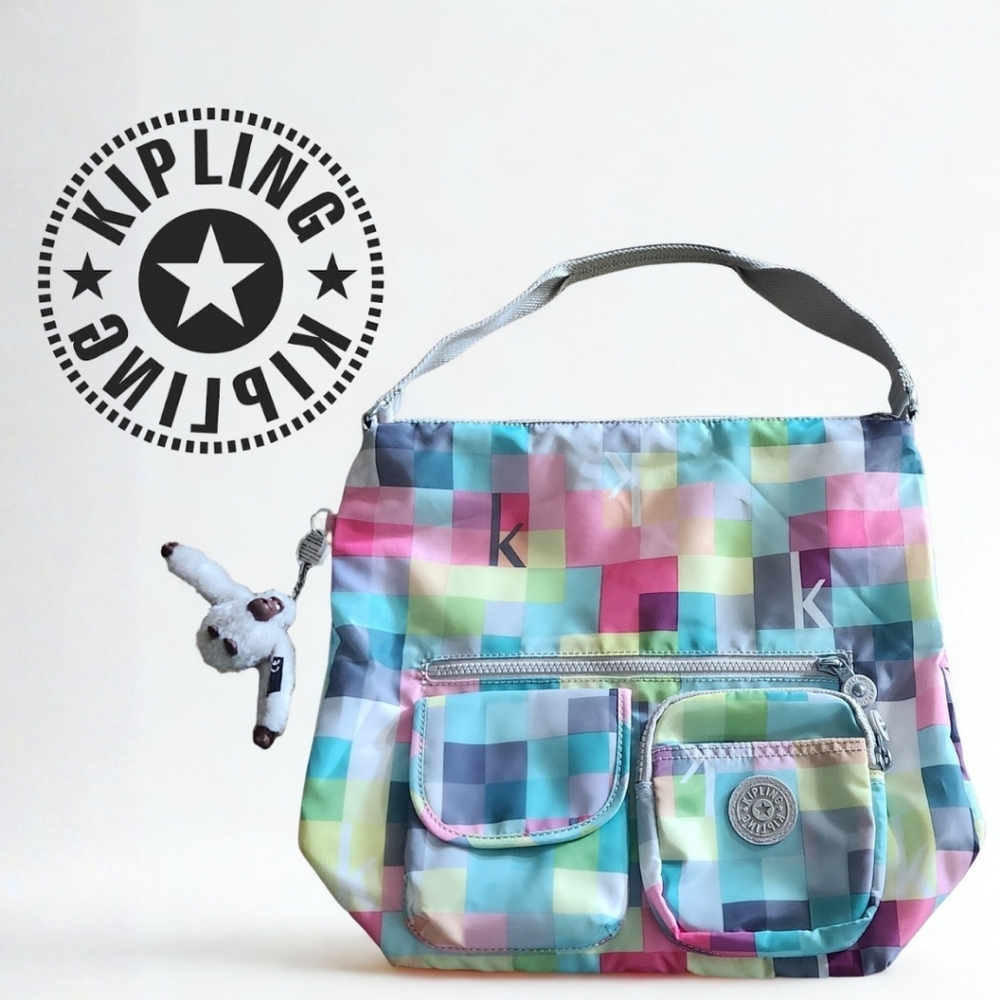 SOLD**Kipling Alenya Pastel Checker Shoulder Bag